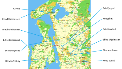 Gruppernes placering på kort